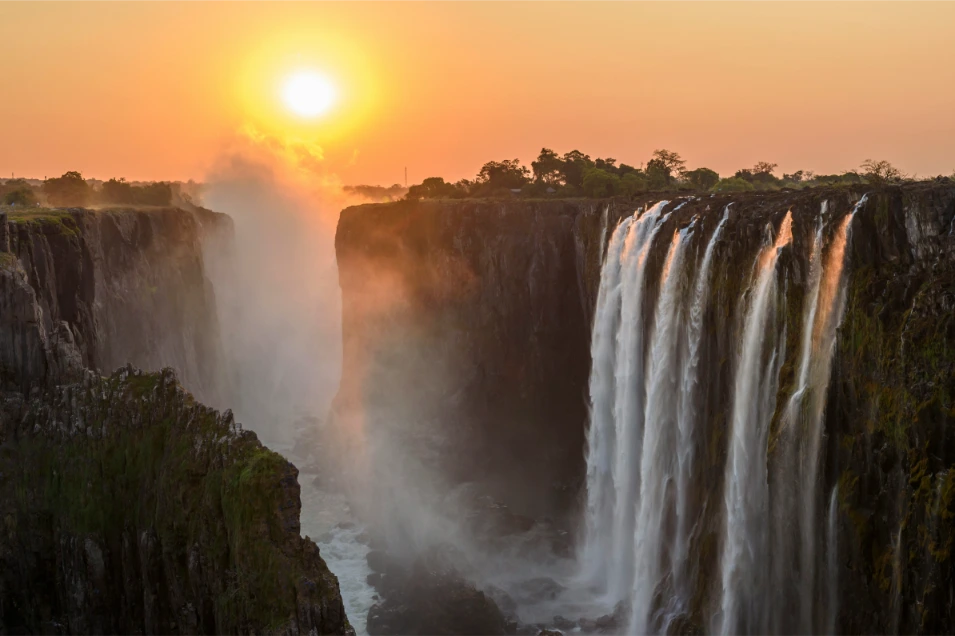 Victoria Falls sunset
